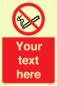 Custom no smoking sign